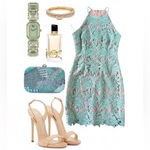 Keepsake The Label True Love Lace Mini Length  Dress Size Medium Contrast Lining